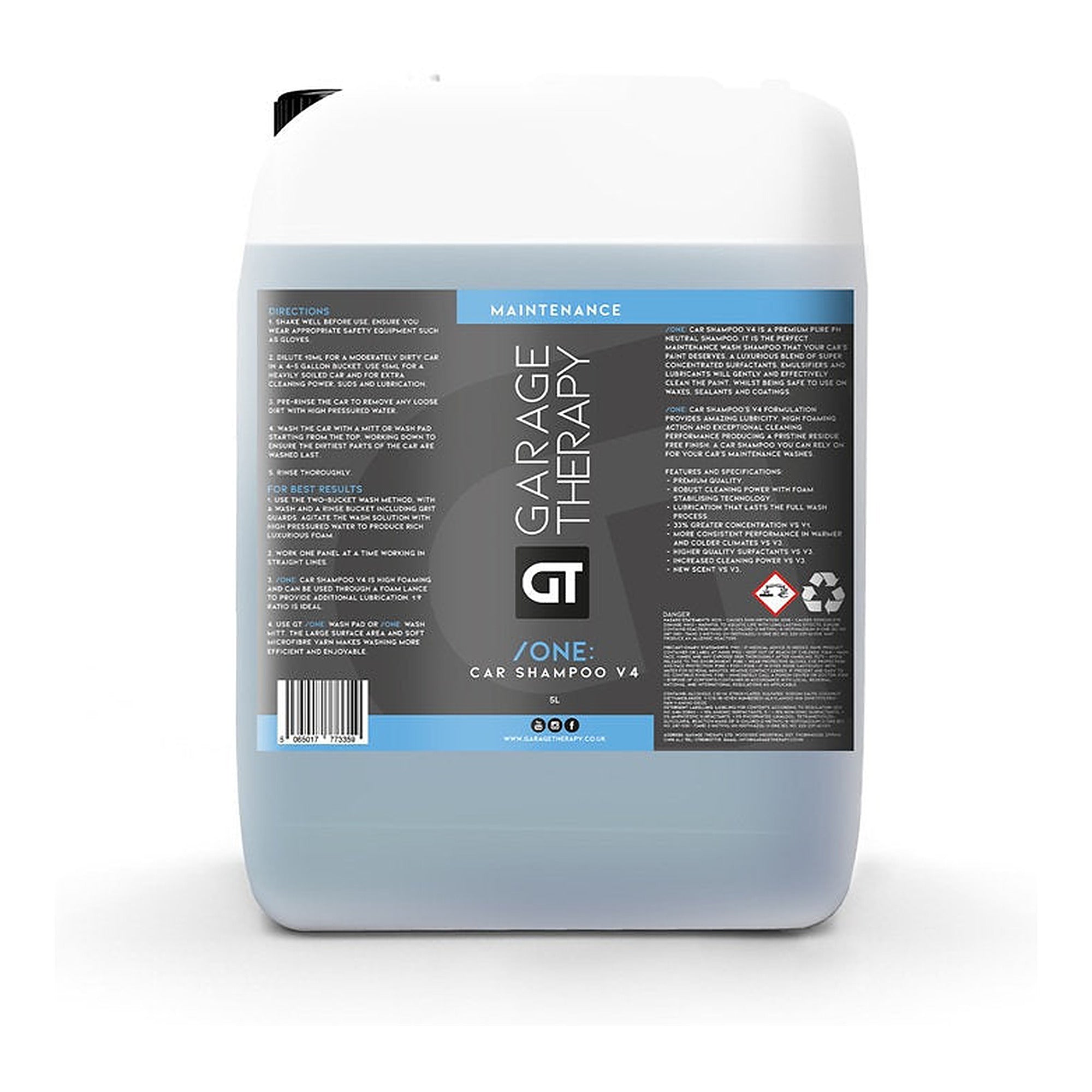 Garage Therapy /ONE: Car Shampoo V4 5 Litres
