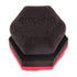 Gtechniq AP4 multipurpose applicator pad, black hex foam with red base, front view