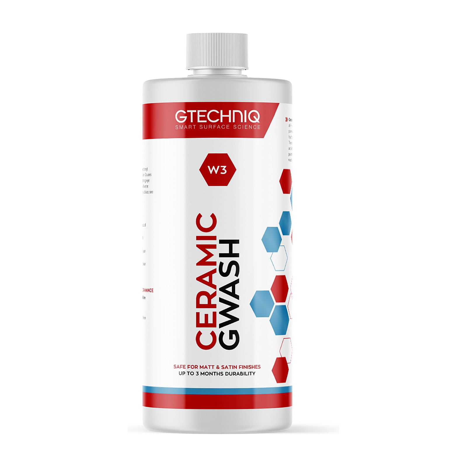 Gtechniq W3 Ceramic GWash 500ml bottle, front label