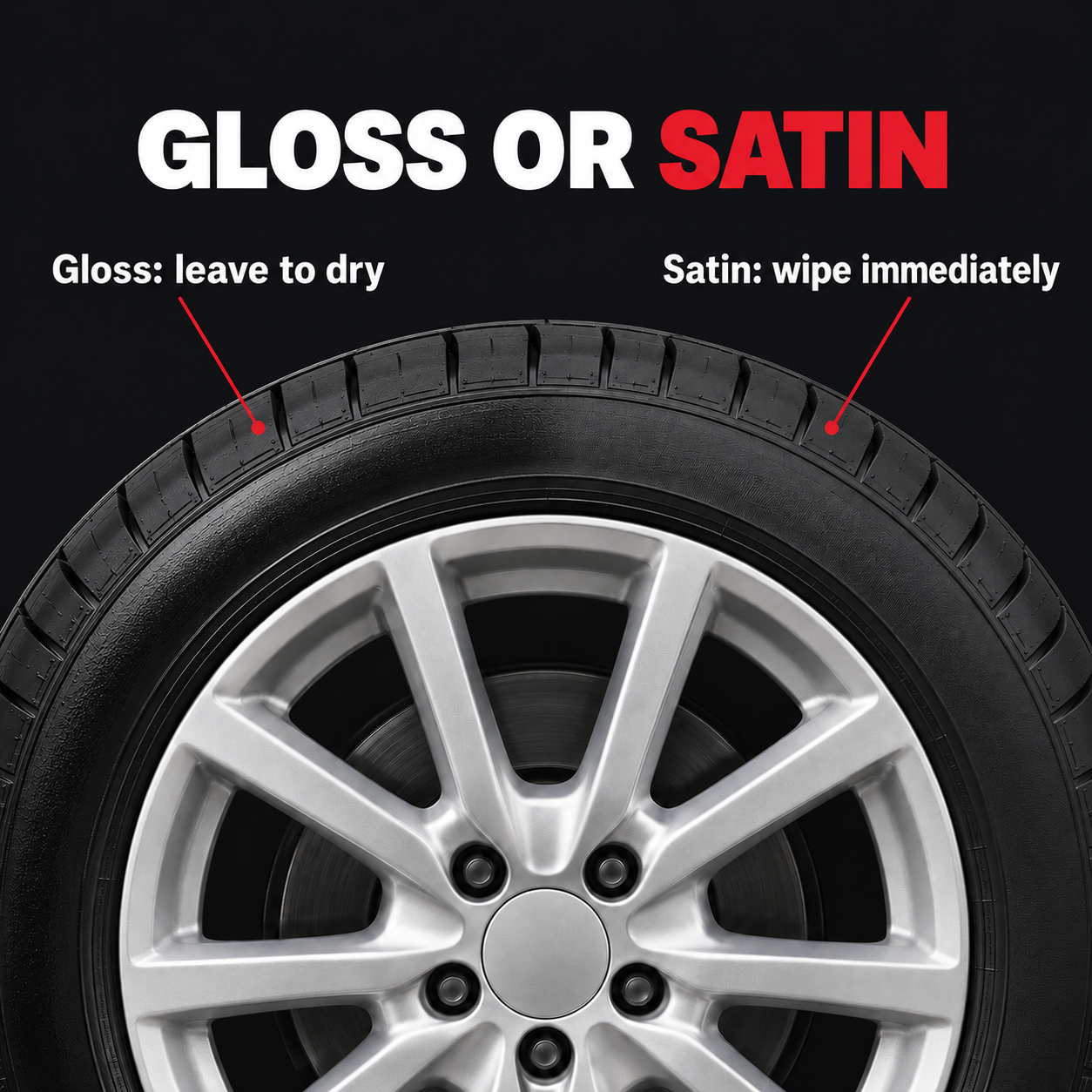 Autoglym High Performance Tyre Gel 500ml — How do I choose the finish?