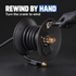 MTM Hydro High Pressure Hose Reel — How do I rewind it?