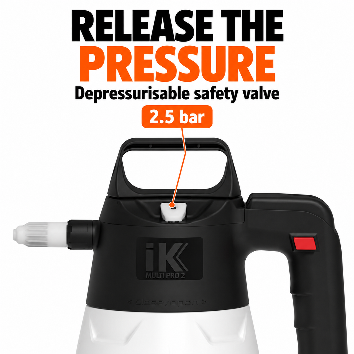 IK Multi Pro 2 Hand Pressure Sprayer 1.5L — Can I release the pressure?