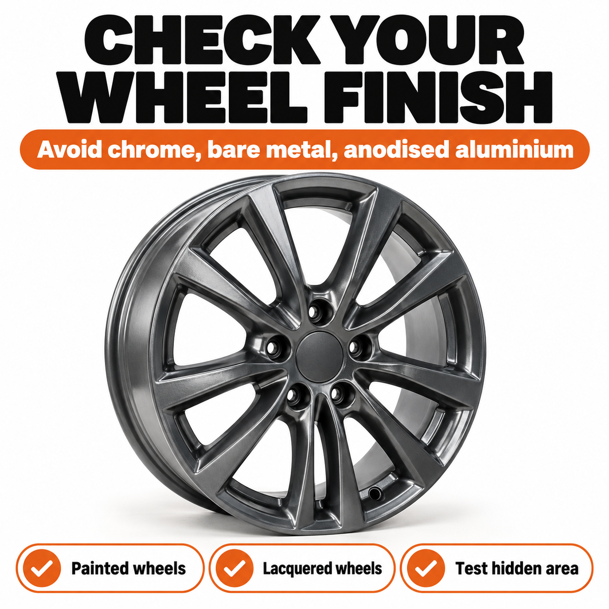 Infinity Wax Incinerate Alloy Wheel Cleaner — Which finishes are suitable?