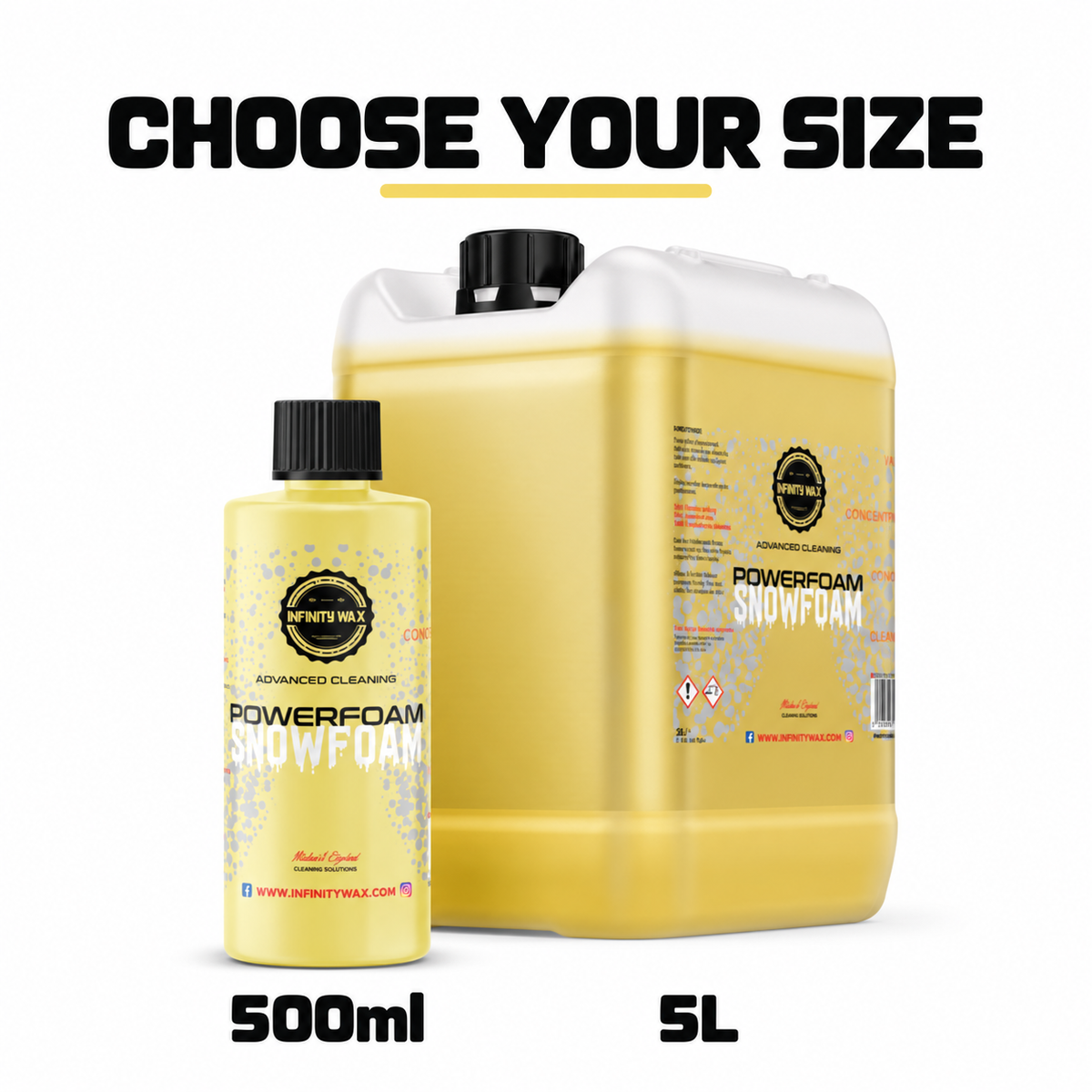 Infinity Wax Powerfoam Snowfoam High Concentrate — Which size can I buy?