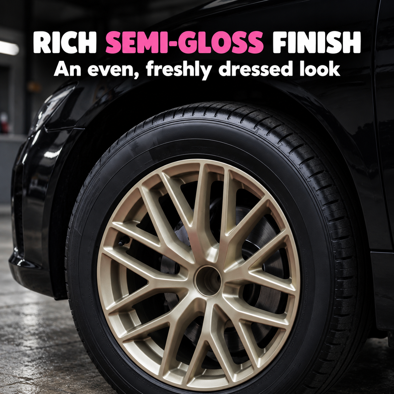 Infinity Wax Tyre Candy 250ml - Glossy Tyre Dressing — What finish will I get?