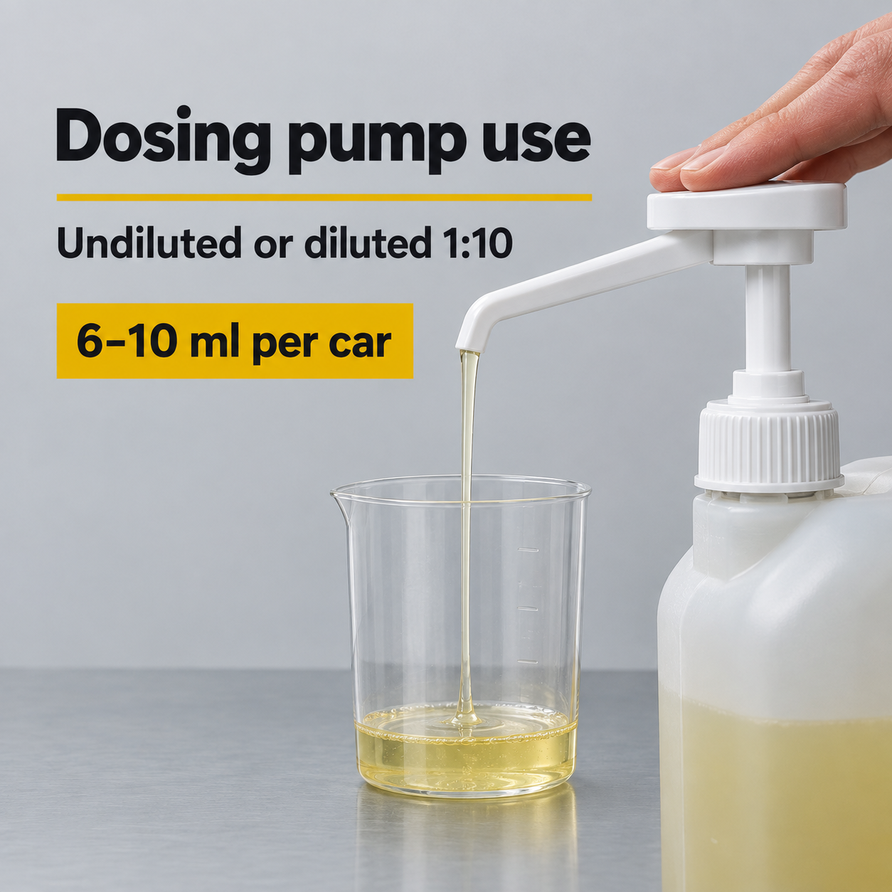 Koch Chemie Autoshampoo - High Foaming Vehicle Shampoo — How is it dosed with a pump?