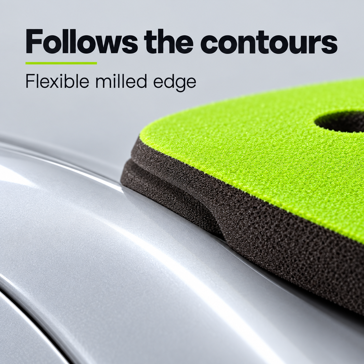 Koch Chemie Green Finish Pad (Various Sizes) — How does it follow curves?