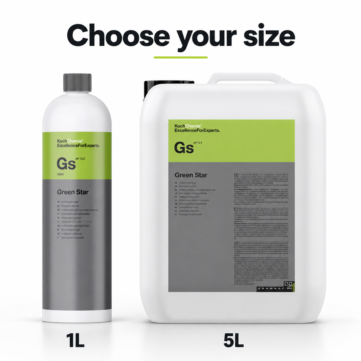 Koch Chemie GS Green Star - APC All Purpose Cleaner — Which size can I choose?