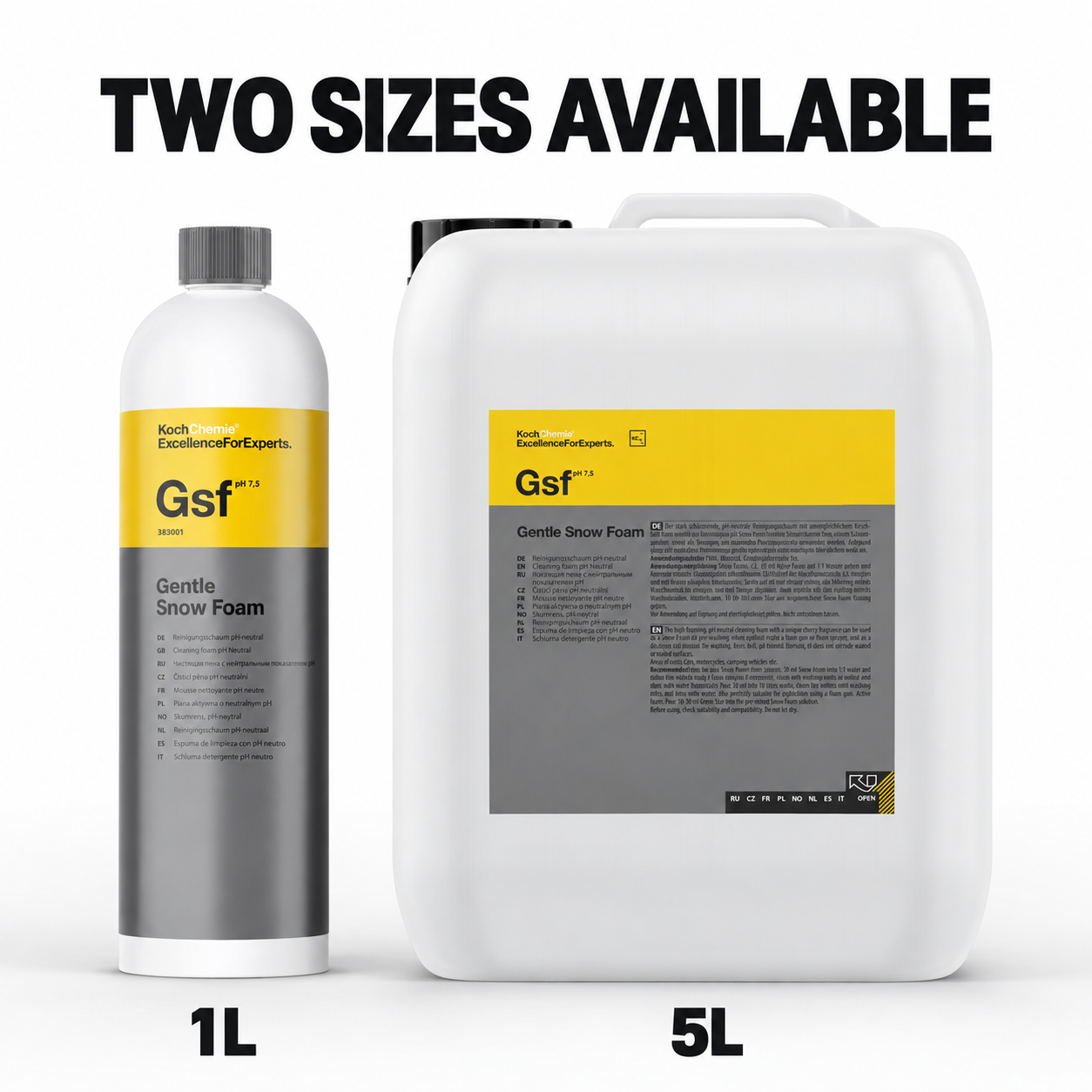 Koch Chemie GSF Gentle Snow Foam - Thick Foam Solution — Which size can I buy?
