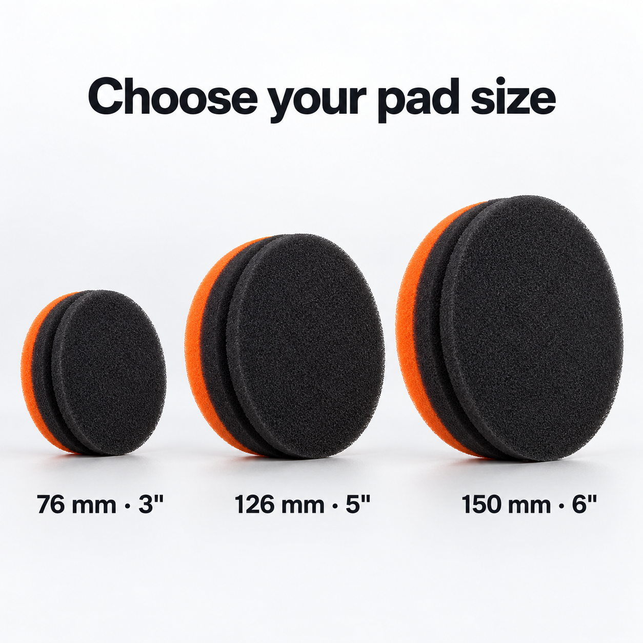 Koch Chemie Orange One Cut Pad (Various Sizes) — Which diameter can I select?