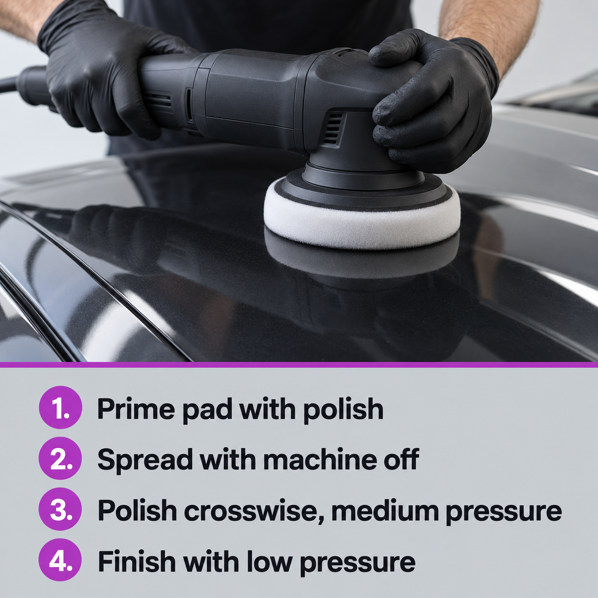 Koch Chemie P3.01 Micro Cut & Finish - Fine Scratches Eliminator and Gloss Polish — How do I apply it?