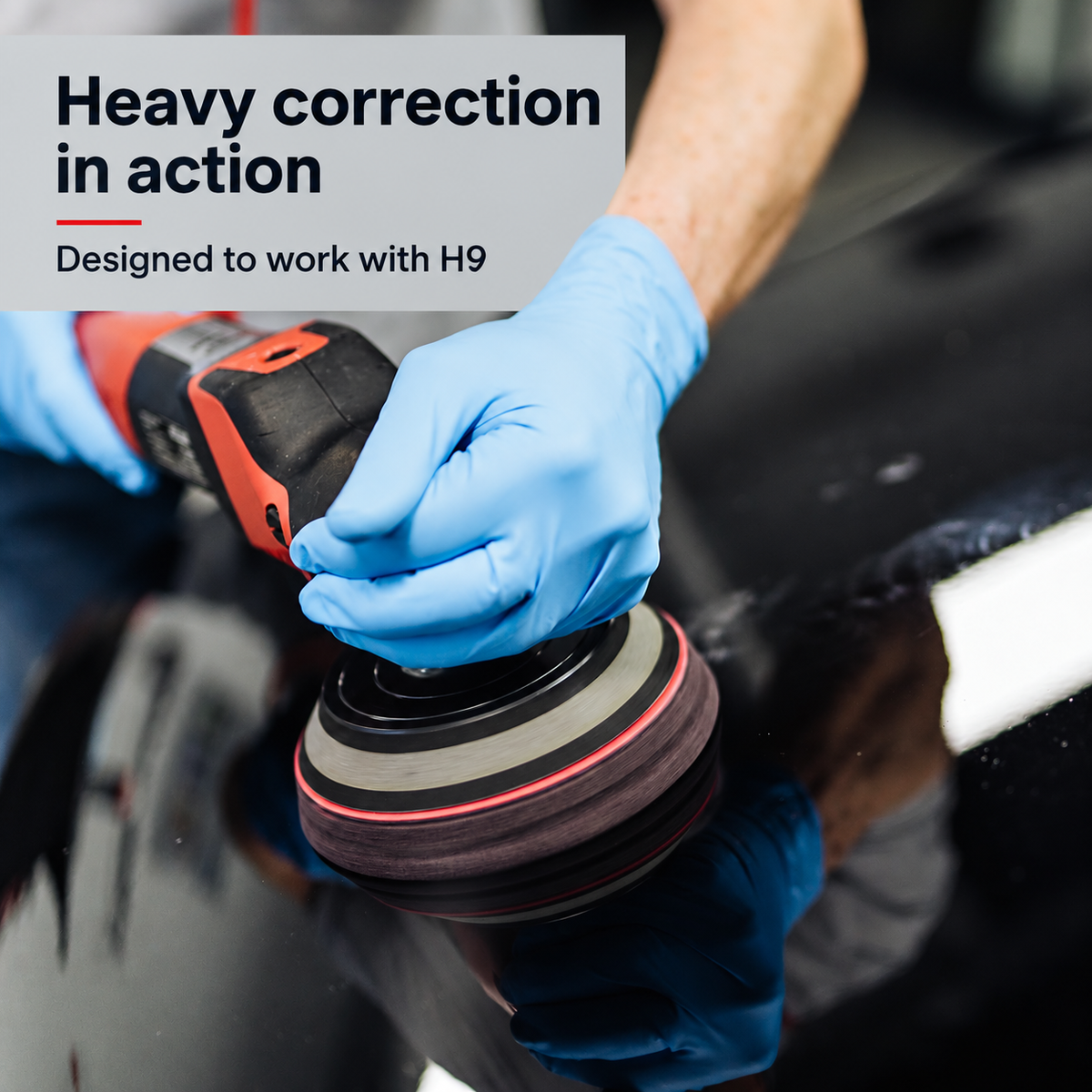 Koch Chemie Red Heavy Cut Foam Pad (Various Sizes) — What does it look like in use?