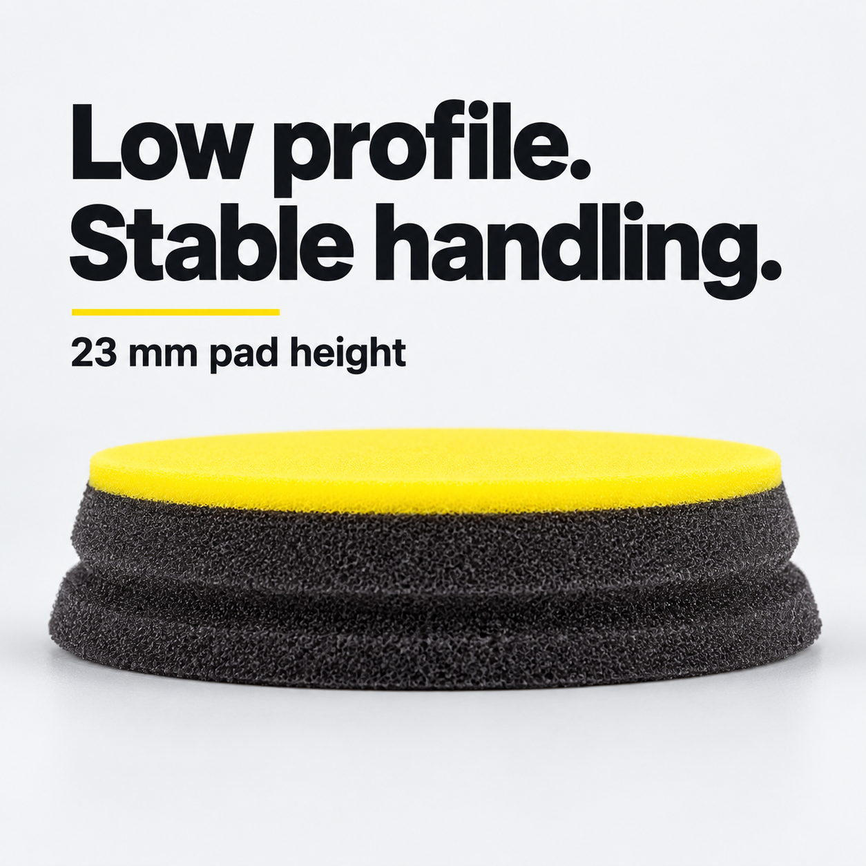 Koch Chemie Yellow Fine Cut Foam Pad (Various Sizes) — Why is it easy to handle?