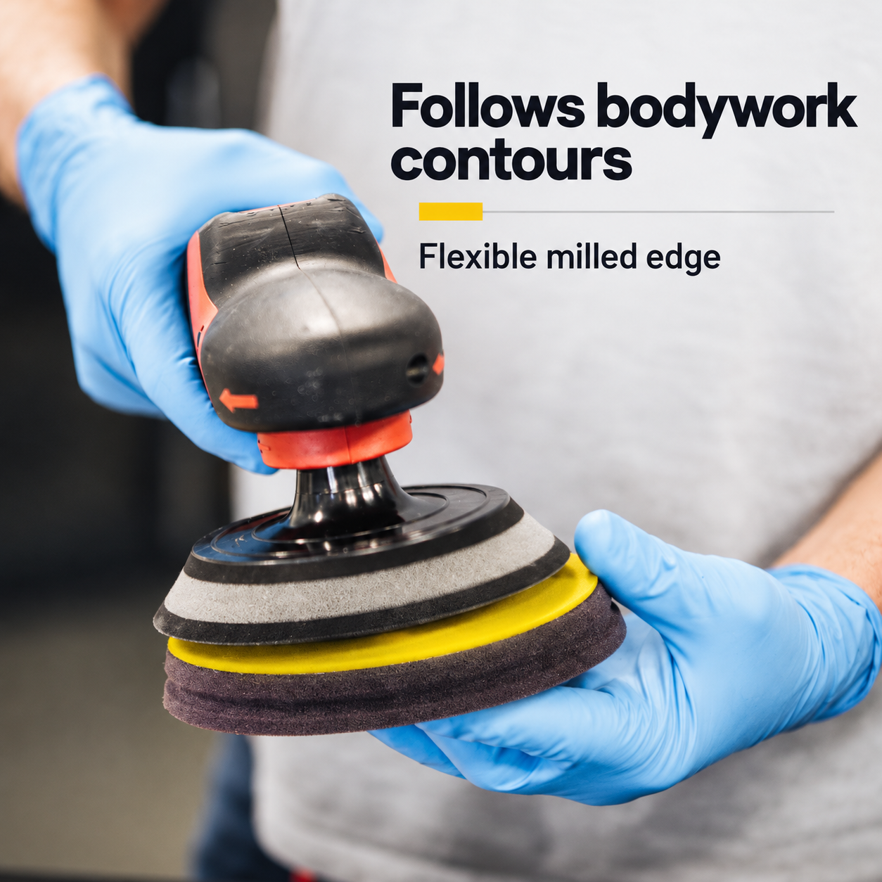 Koch Chemie Yellow Fine Cut Foam Pad (Various Sizes) — How does it follow curves?
