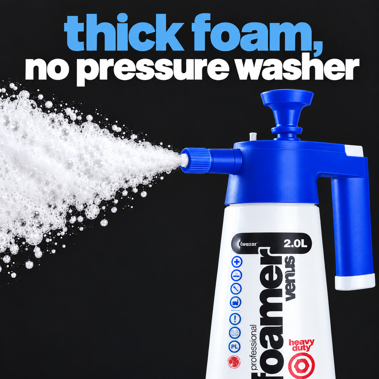 Kwazar Venus Super Pro+ Alkaline Foamer 2L — Do I need a pressure washer?