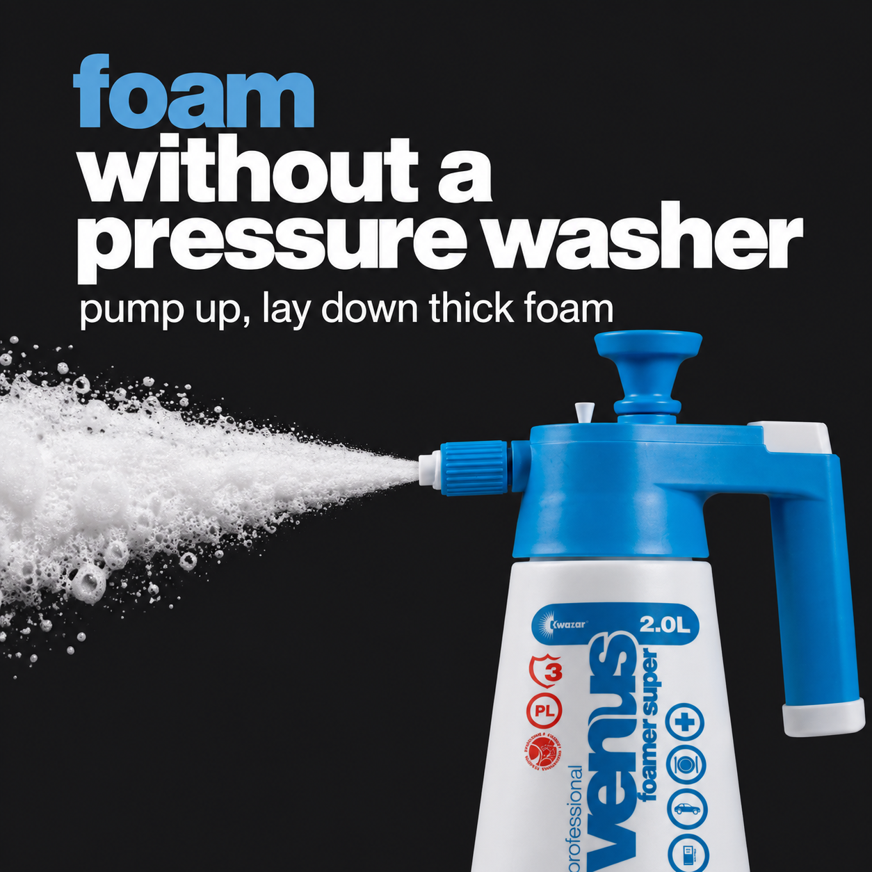 Kwazar Venus Super Pro+ Foamer 2L — Do I need a pressure washer?