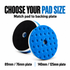 Lake Country CCS Blue Heavy Polishing Pad (Various Sizes) — Which size fits my plate?