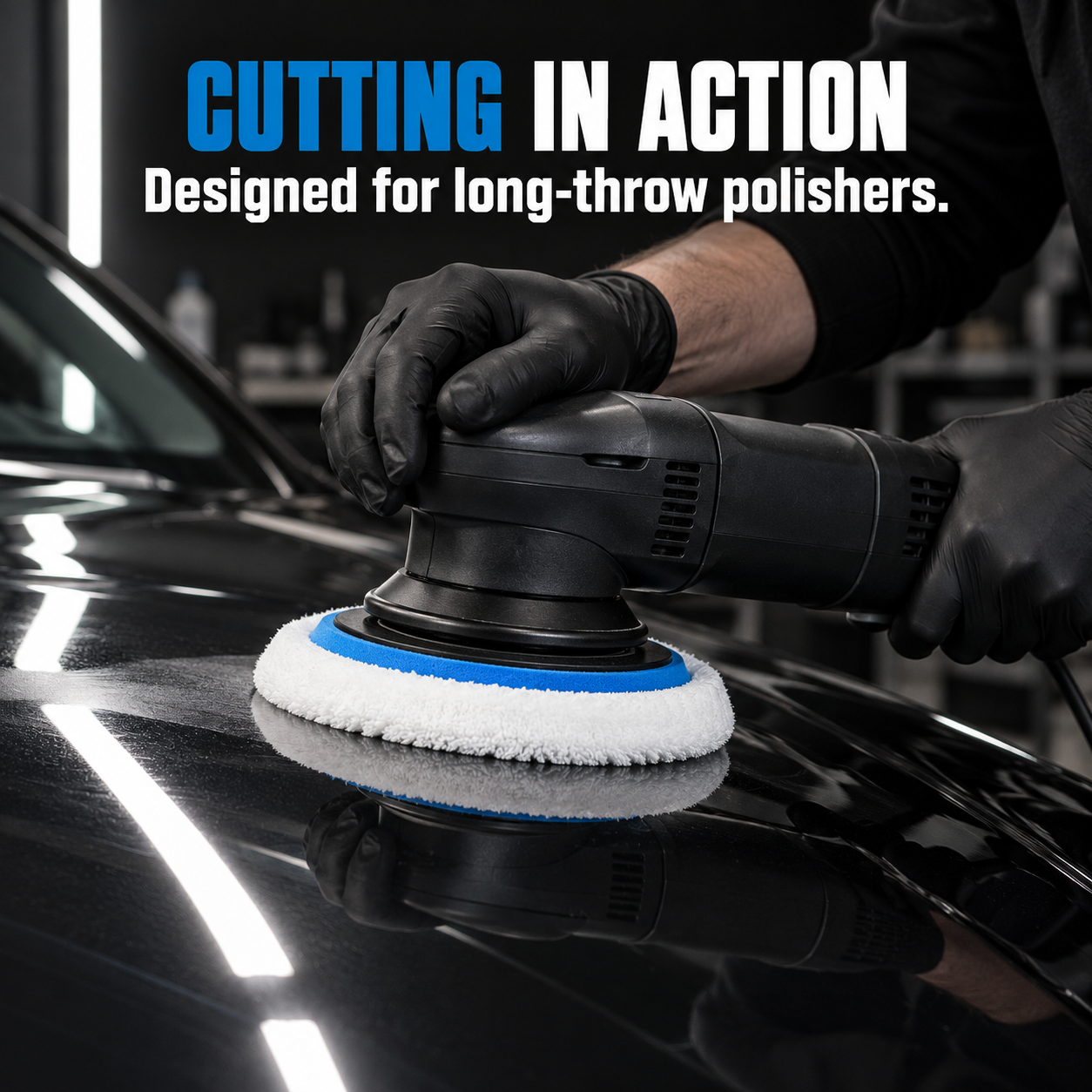 Lake Country HDO White/Blue Microfibre Cutting Pad (Various Sizes) — Can I picture it working?