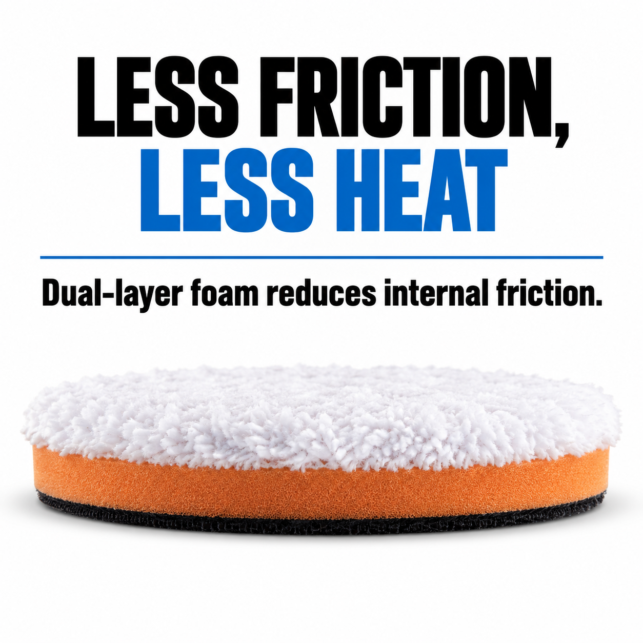 Lake Country HDO White/Orange One-Step Microfibre Cutting Pad (Various Sizes) — Why the layered base?