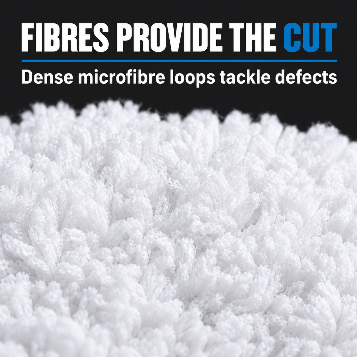 Lake Country HDO White/Orange One-Step Microfibre Cutting Pad (Various Sizes) — What provides the bite?