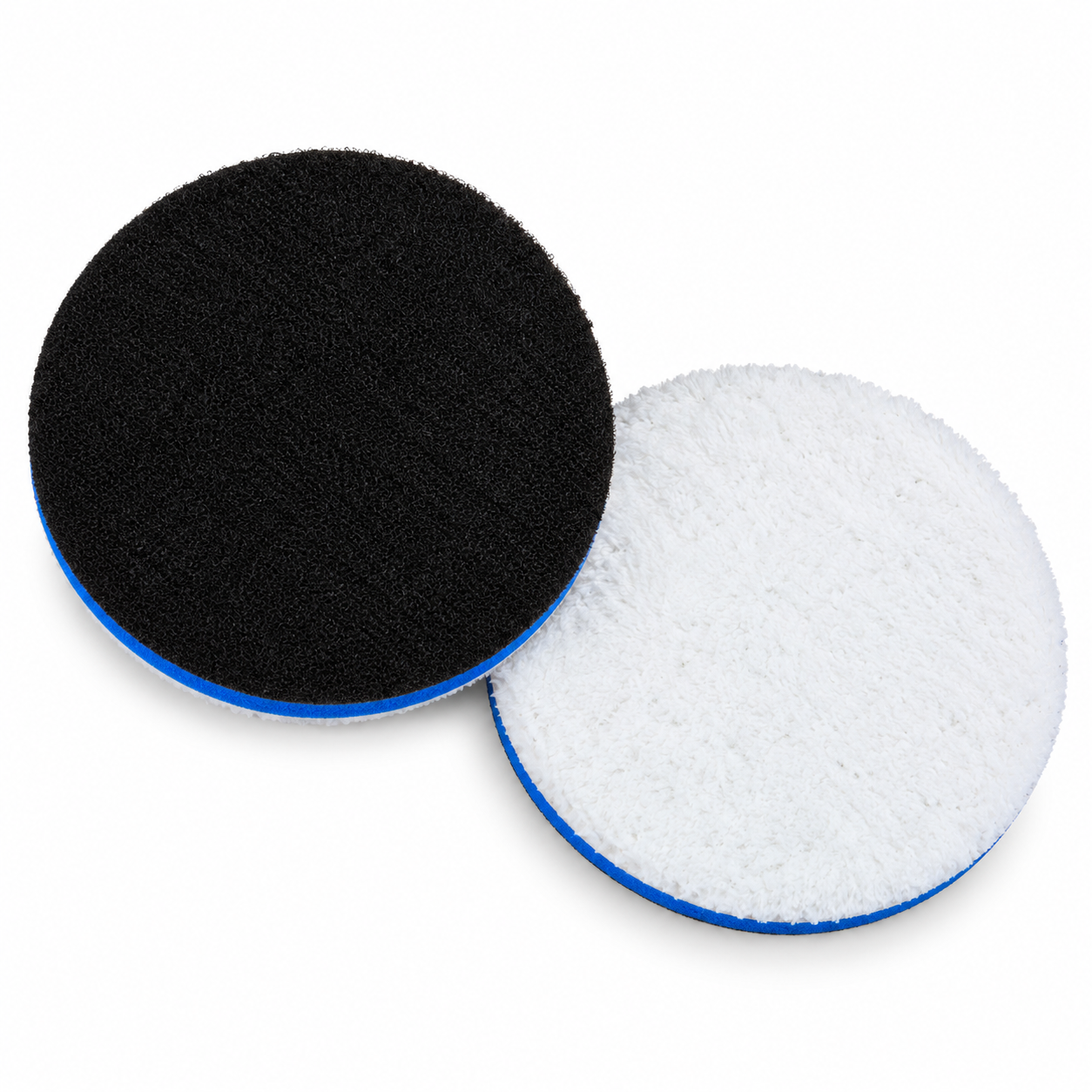 Lake Country White/Blue Microfibre Cutting Pad (Various Sizes) — What does it look like?