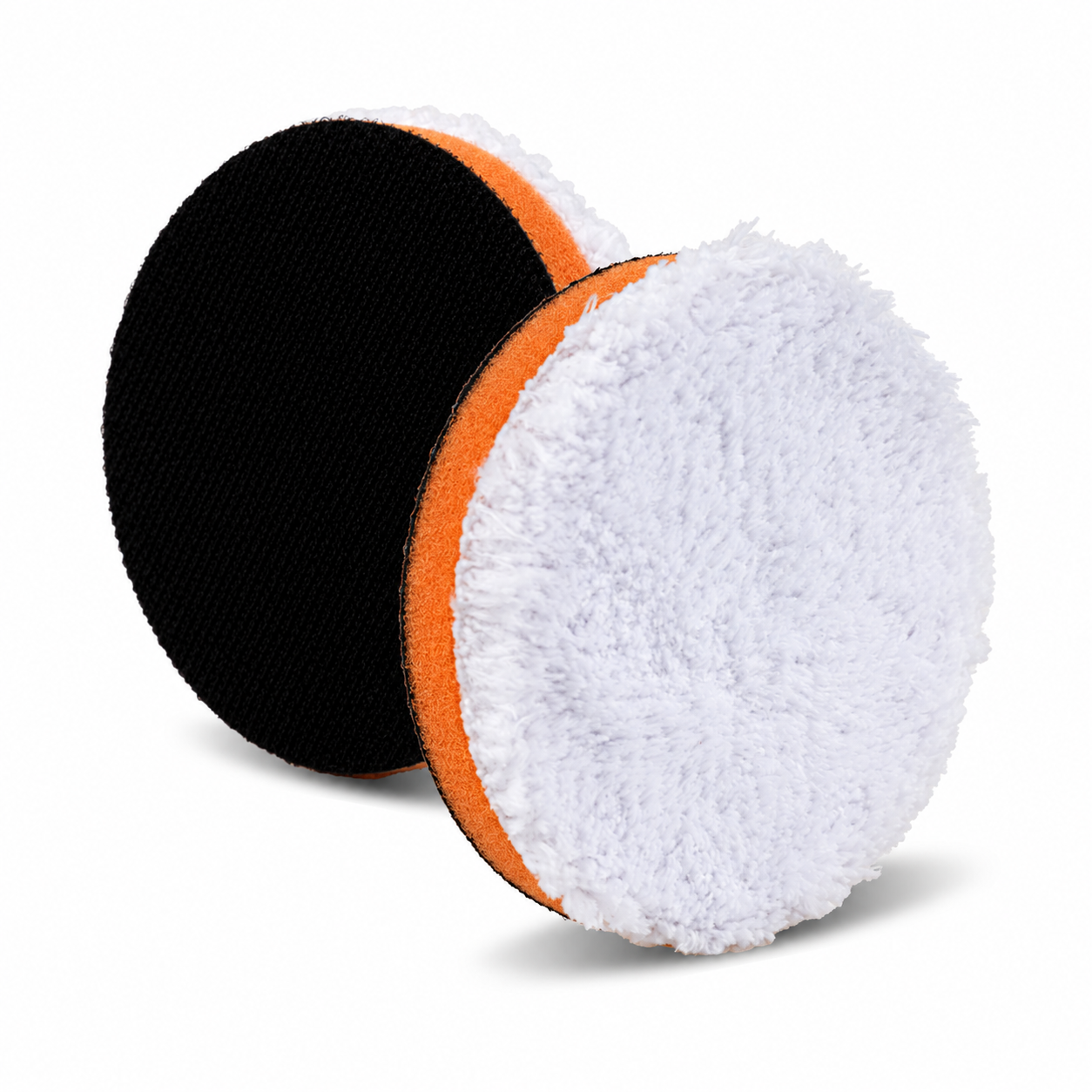 Lake Country White/Orange One-Step Light Cutting Microfibre Pad (Various Sizes) — What does it look like?