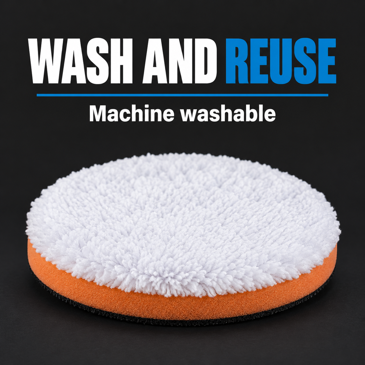 Lake Country White/Orange One-Step Light Cutting Microfibre Pad (Various Sizes) — Can I reuse it?