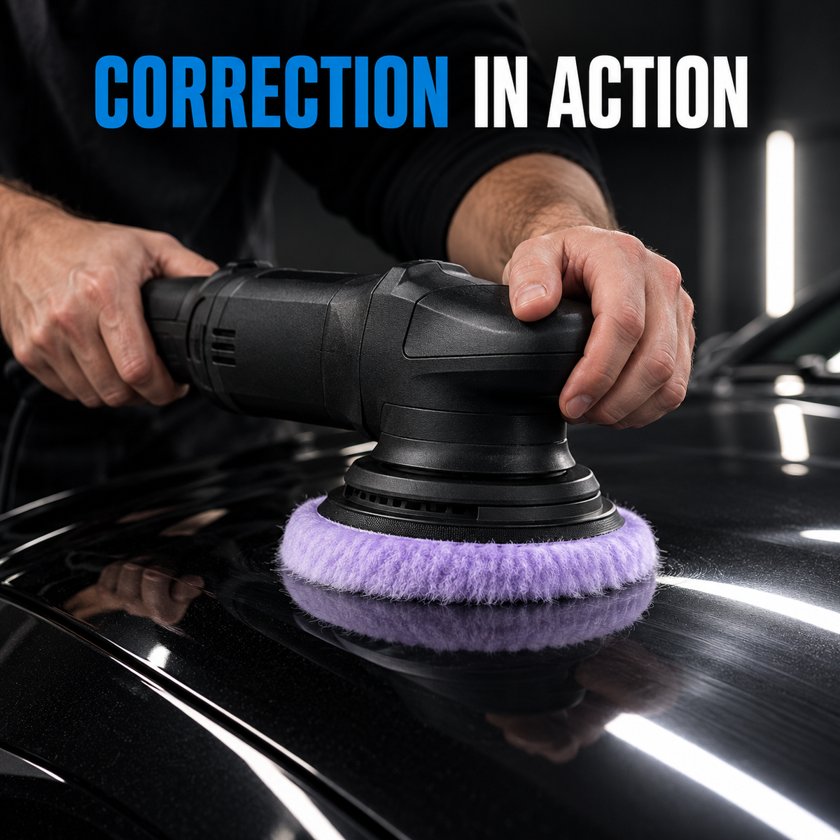 Lake Country Purple Foamed Wool Pad (Various Sizes) — Can I picture the job?