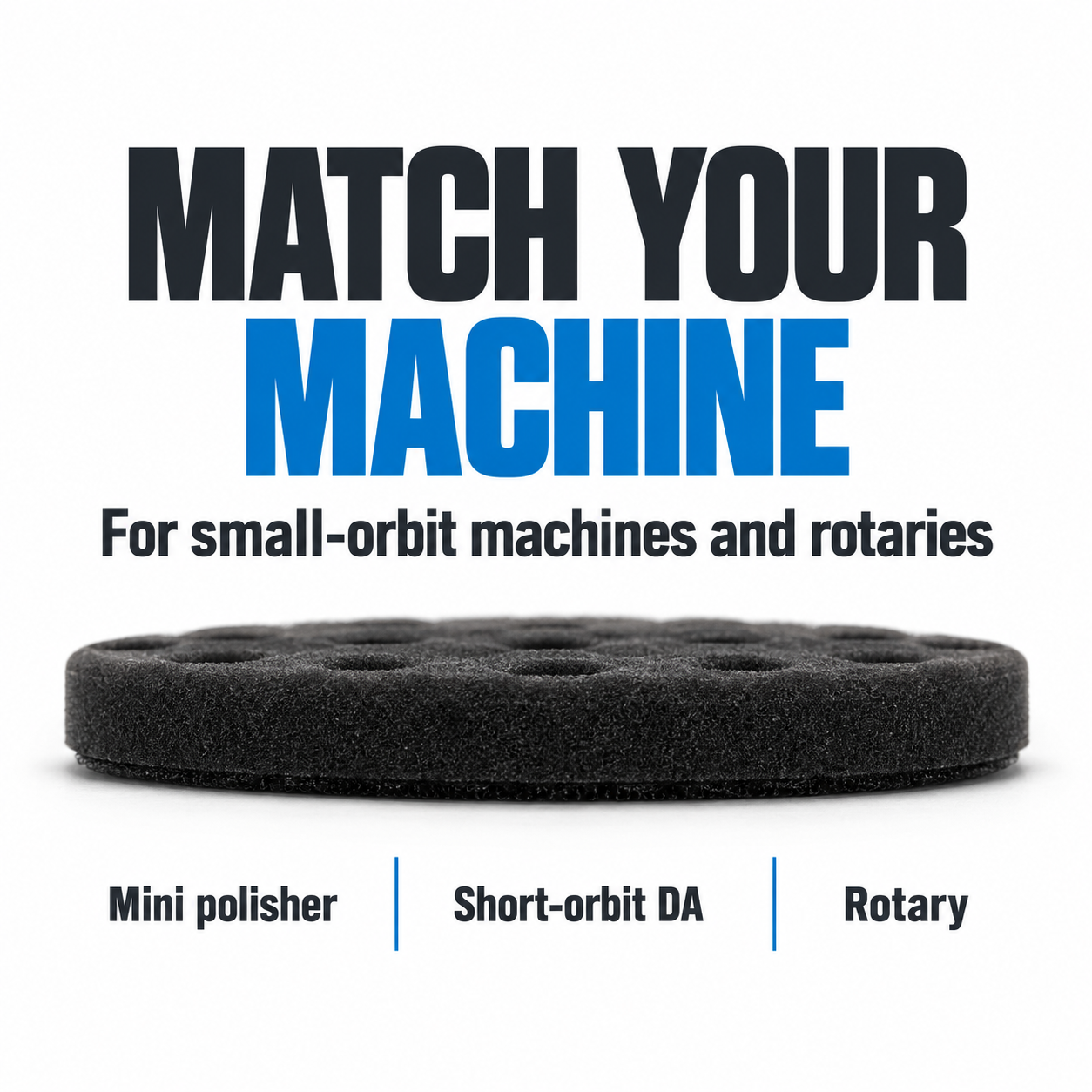 Lake Country SDO CCS Black Finishing Pad (Various Sizes) — Which machines suit it?