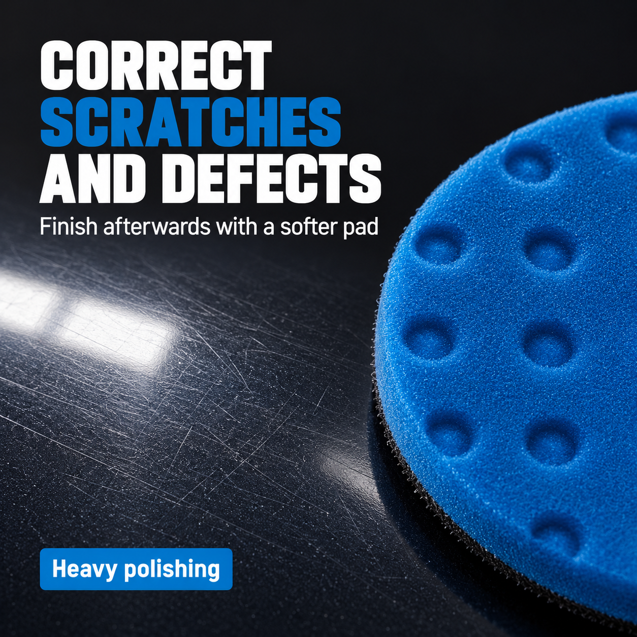 Lake Country SDO CCS Blue Heavy Polishing Pad (Various Sizes) — What job is blue for?