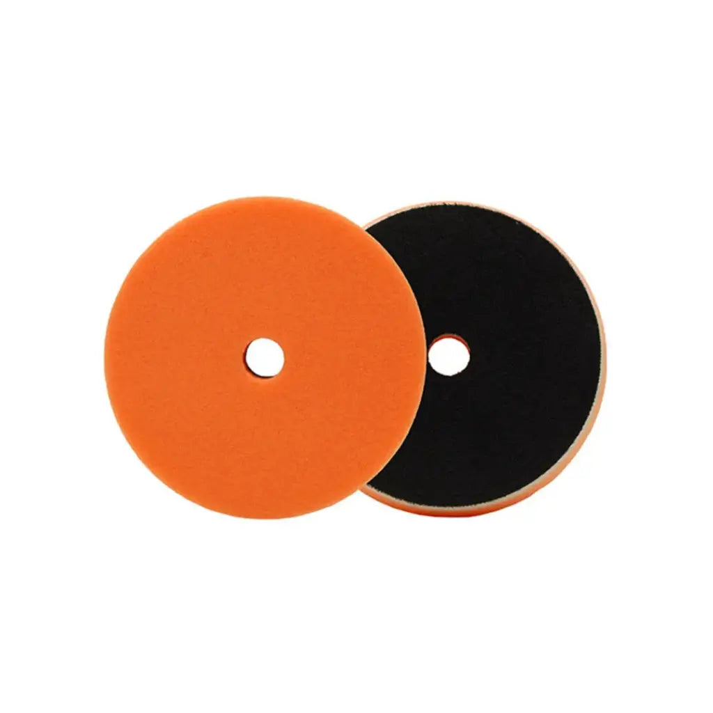 Lake Country HDO Orange Polishing Pad 140mm (5.5 inch) dual density foam pad, front and rear view