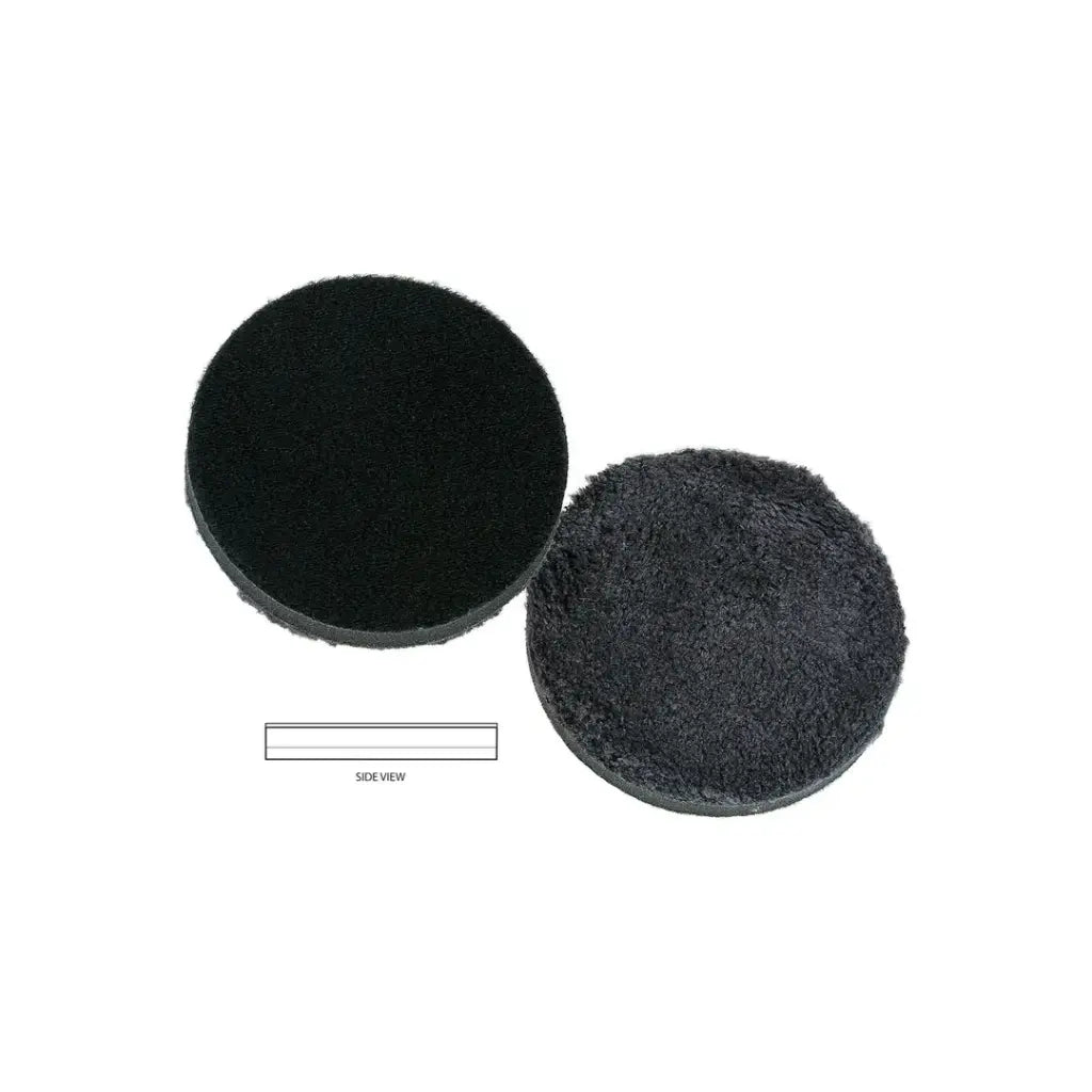 Lake Country Microfibre Polishing Pad 76mm (3 inch) refining microfibre pad, front and rear view
