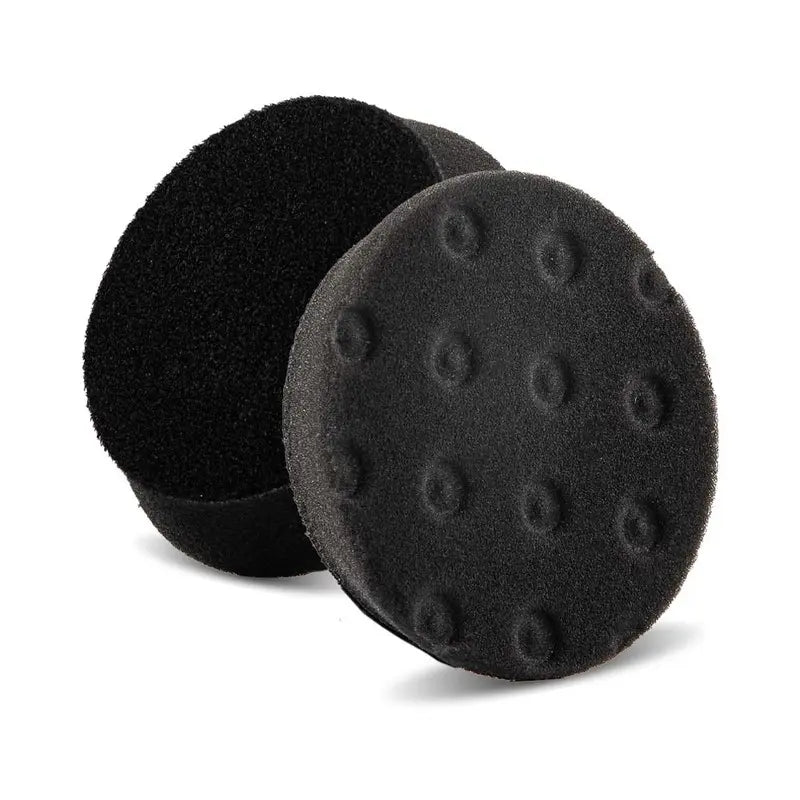 Lake Country SDO CCS Black Finishing Pad 89mm (3.5 inch) CCS pocketed foam pad, front and rear view