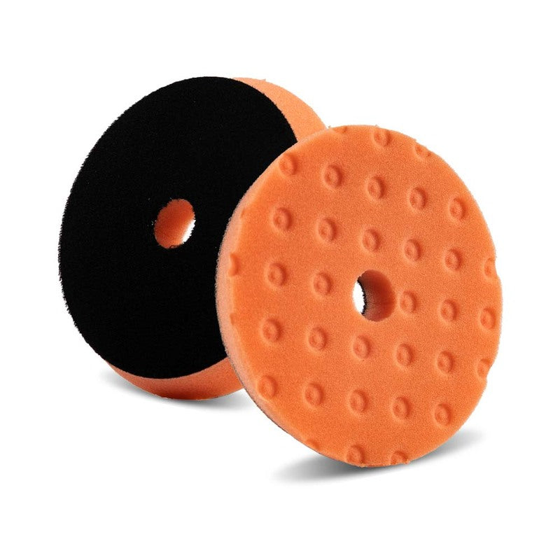 Lake Country SDO CCS Orange Polishing Pad 140mm (5.5 inch) CCS pocketed foam pad, front and rear view