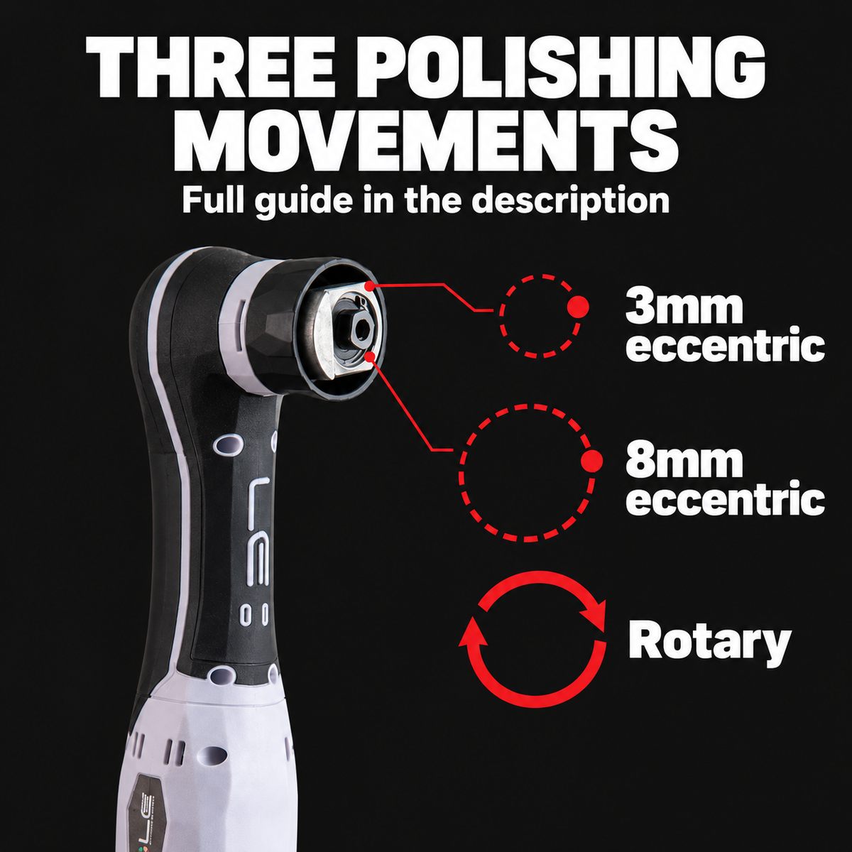 Liquid Elements A1000 Battery-Powered Mini Nano Polisher — What movements are available?
