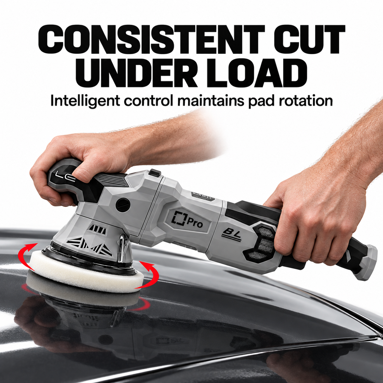 Liquid Elements T4500 Pro 15mm Brushless DA Polisher — How does it maintain cutting?