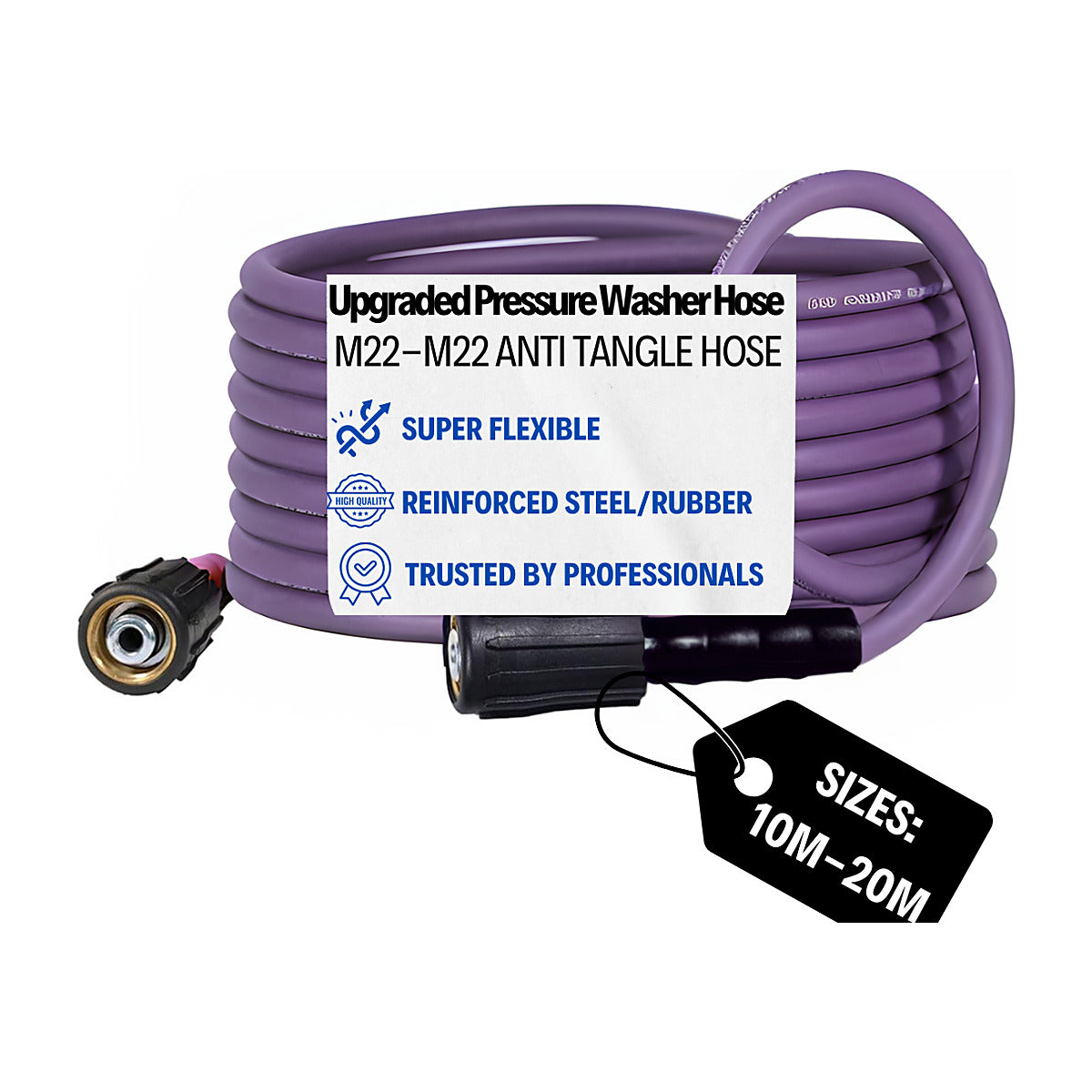 M22-M22 Steel Replacement Pressure Washer Hose for Kranzle