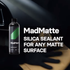 CarPro MadMatte bottle with matte car panel — silica sealant for any matte surface