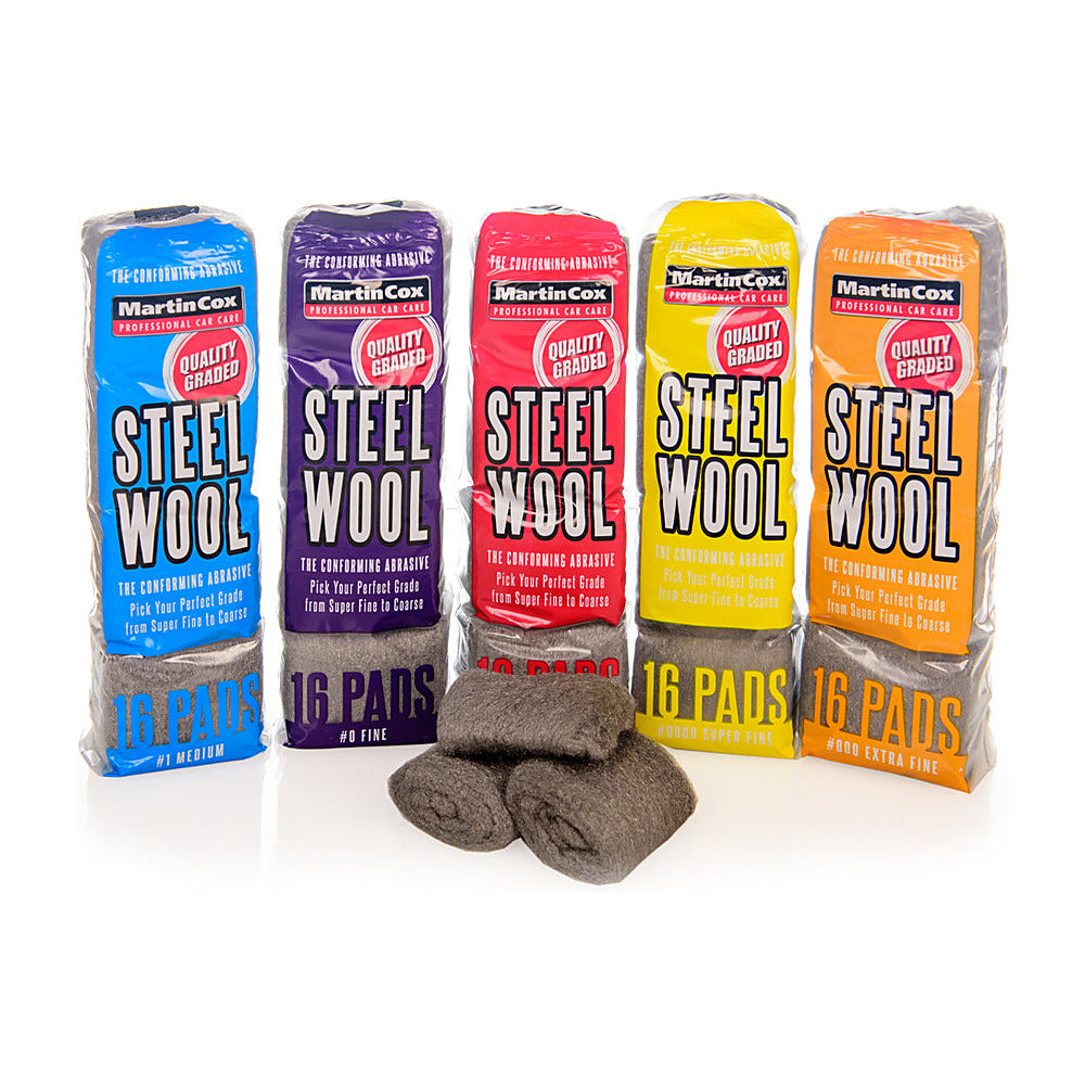 Martin Cox Steel Wire Wool (Choose Grade) - 16 Pads