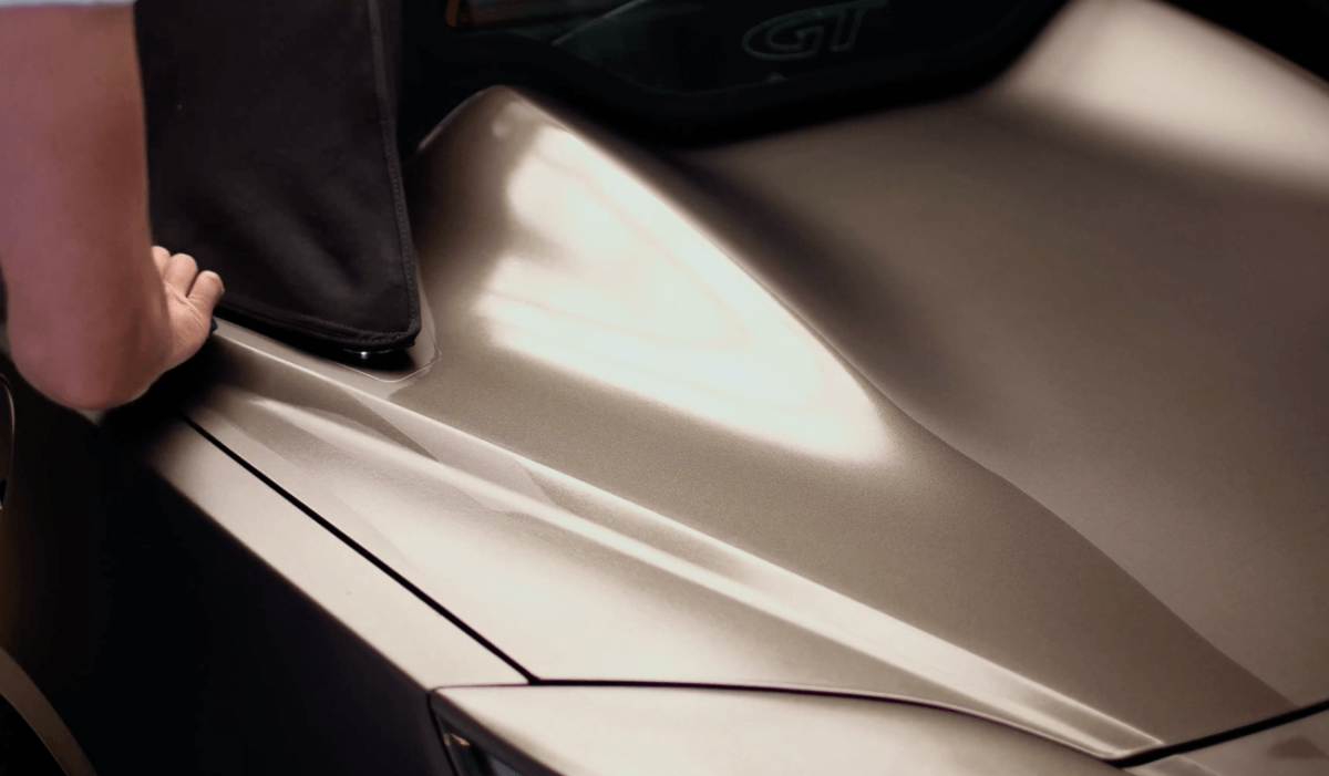 Gyeon Q² Matte EVO — matte satin finish protected on a car panel