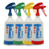 Kwazar Mercury Pro+ 360 trigger spray bottles 4 pack, 1 litre, in blue, green, yellow and red