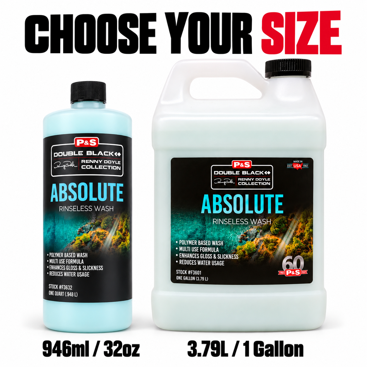 P&S Absolute Rinseless Wash | No-Rinse Car Cleaning — Which size?
