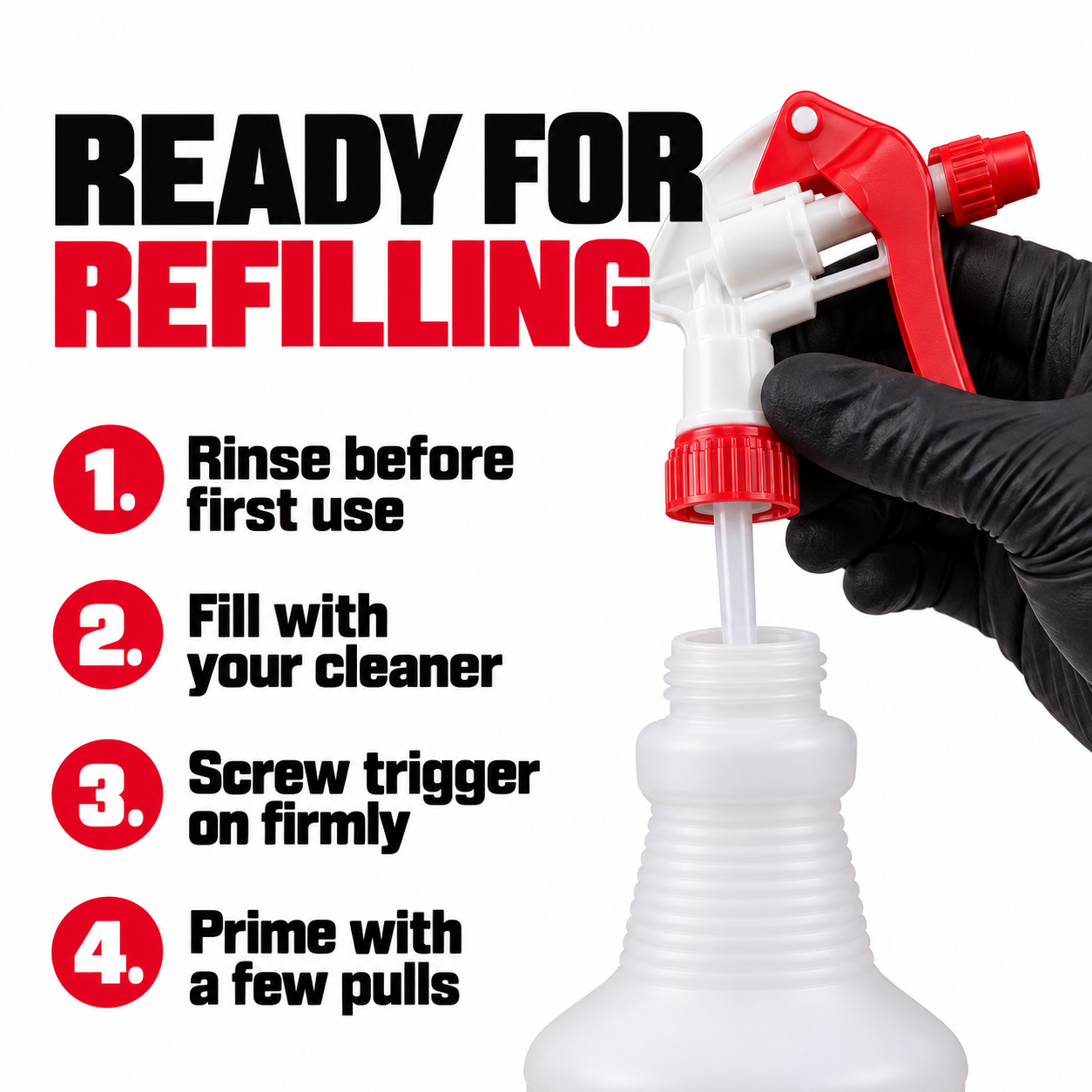 P&S Carpet Bomber Empty Spray Bottle & Trigger 946ml (32oz) — How do I prepare it?