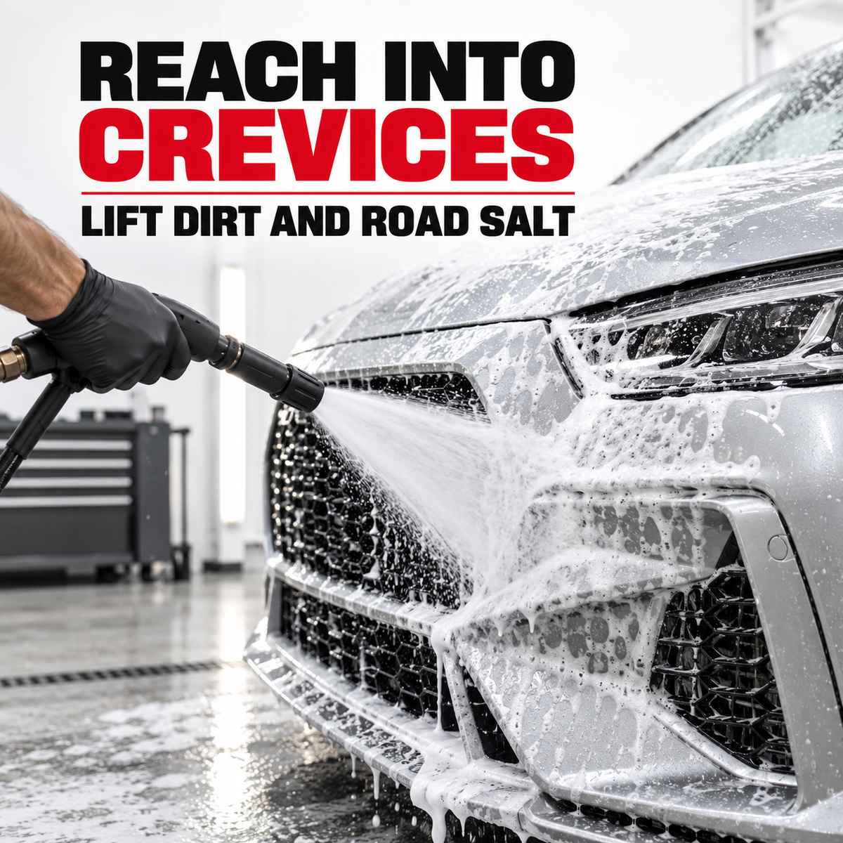 P&S Frostbite Surface Cleanse Snow Foam — Can it reach awkward areas?