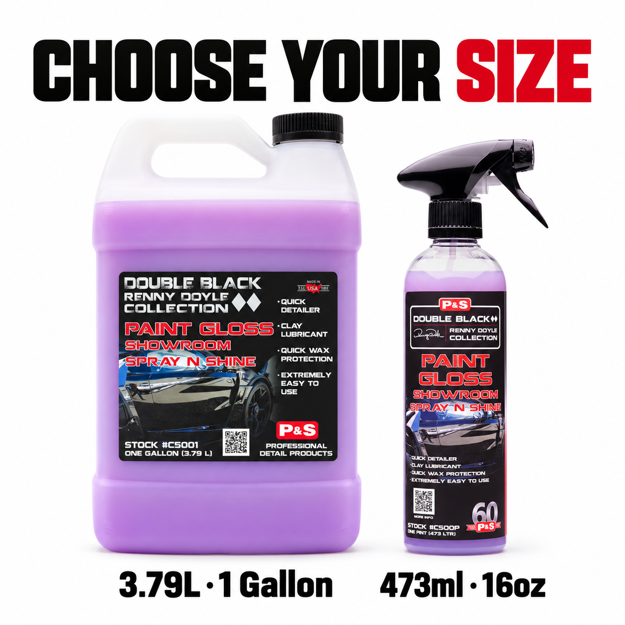 P&S Paint Gloss Showroom Spray N Shine - Quick Detailer — Which sizes are available?