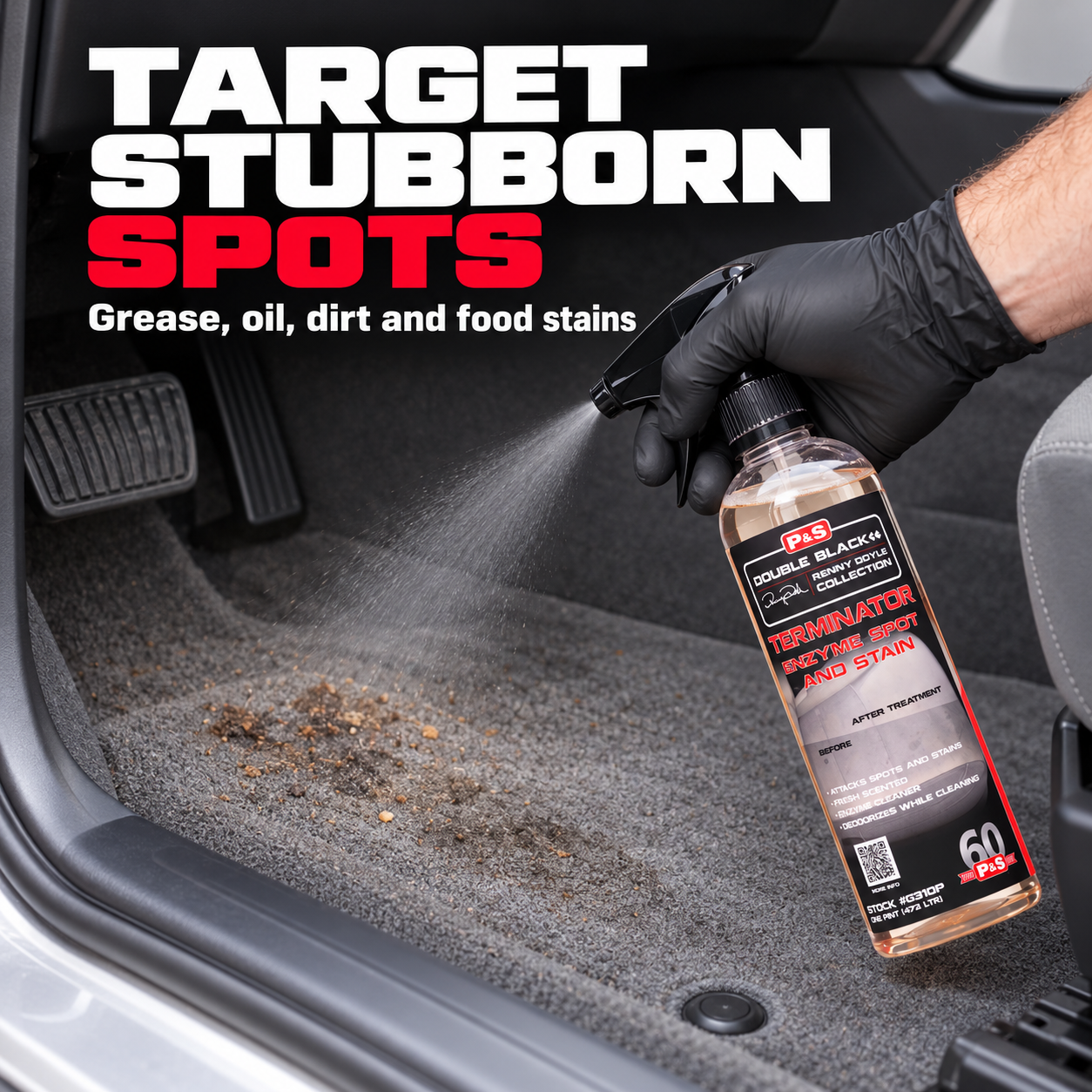 P&S Terminator Enzyme Spot & Stain Remover — What stains does it target?