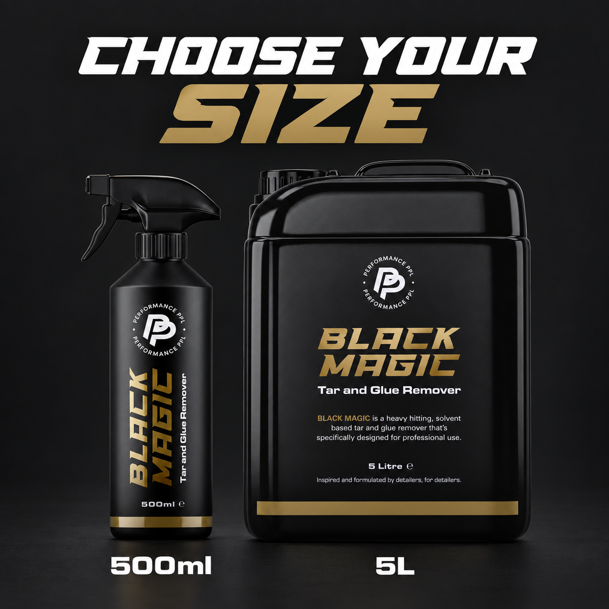 Performance PPL Black Magic Tar & Glue Remover — Which sizes can I buy?