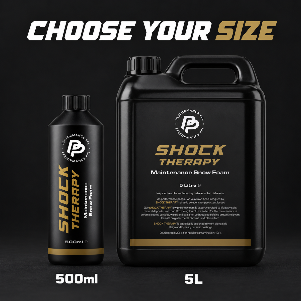 Performance PPL Shock Therapy Snow Foam — Which sizes are available?