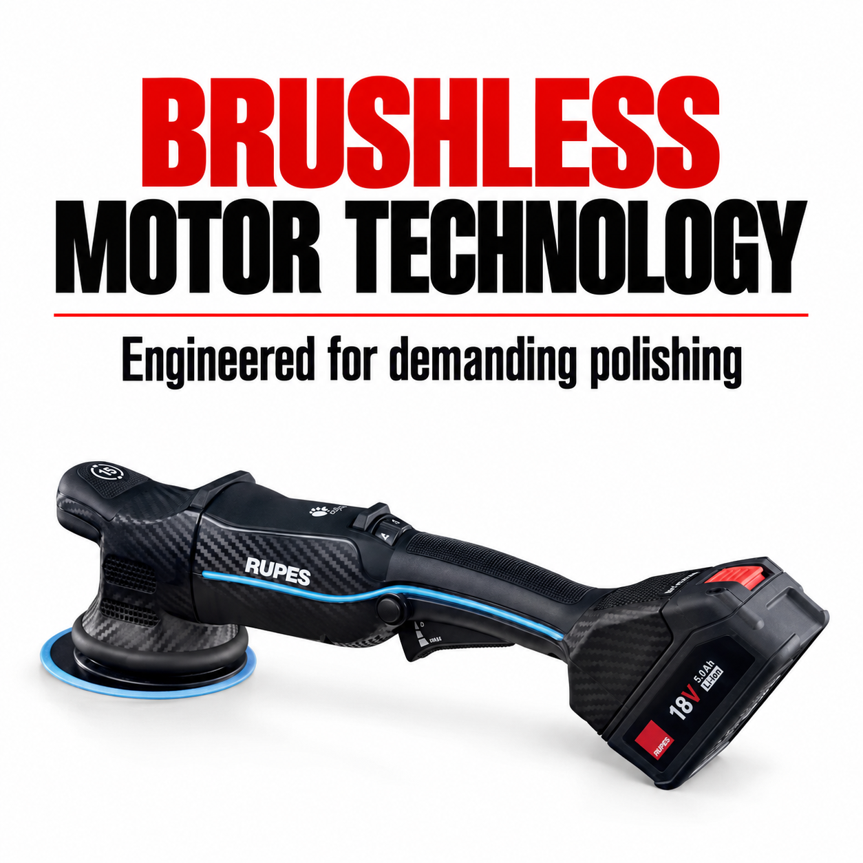 Rupes BigFoot HLR15 iBrid Cordless Polisher 15mm — Motor technology?