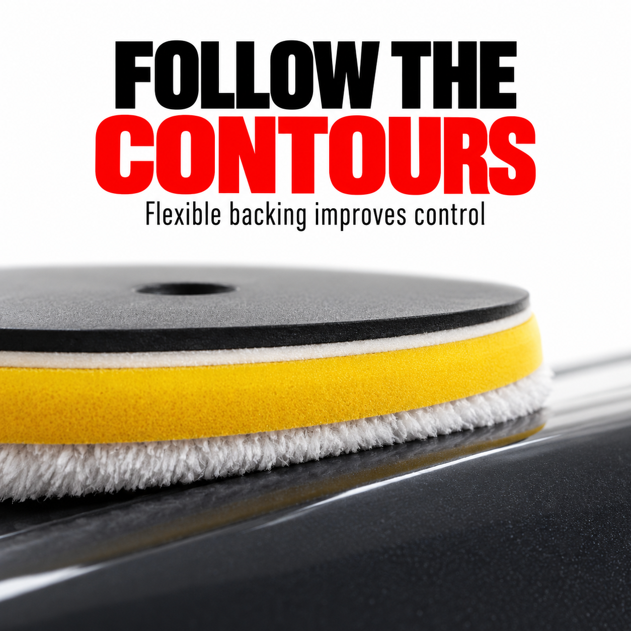 Rupes DA Fine Microfibre Polishing Pad (Various Sizes) — How does it follow contours?